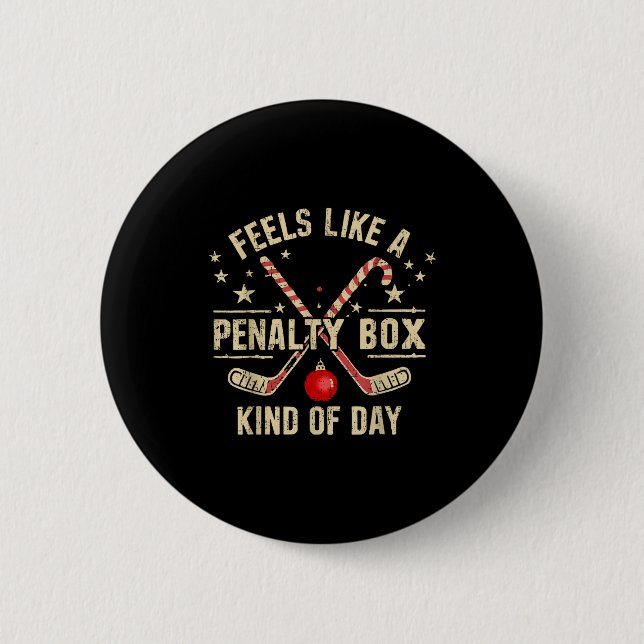Christmas Retro Feels Like A Penalty Box Kind Of D Button (Front)
