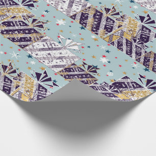 Christmas retro gift colorful wrapping paper