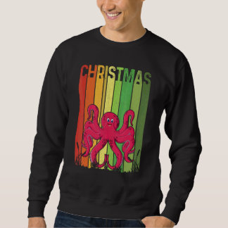 Christmas Retro Octopus Cute Group Matching Xmas H Sweatshirt