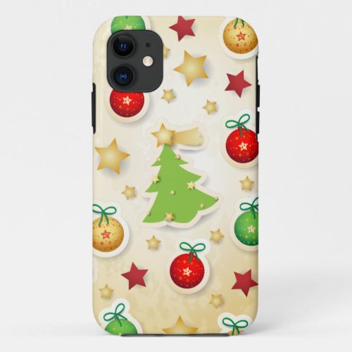 Christmas retro pattern iPhone 11 case