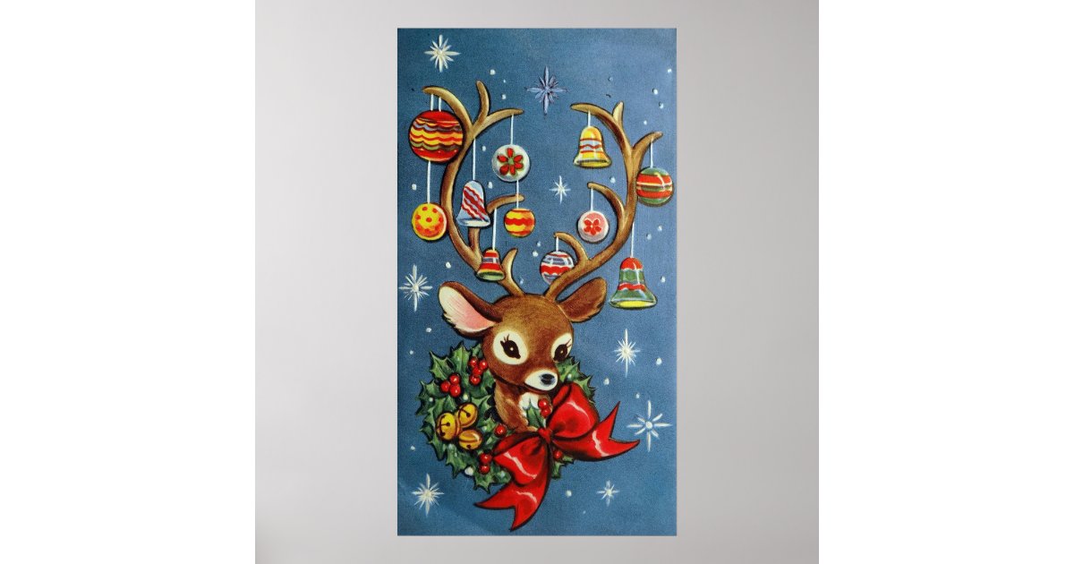 Gift Wrap  Retro Deer – Pigment