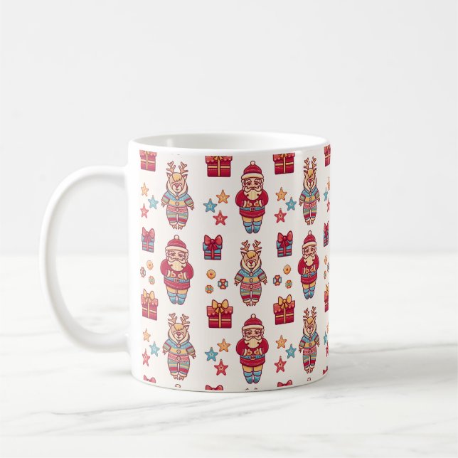 Christmas Retro Santa Coffee Mug (Left)