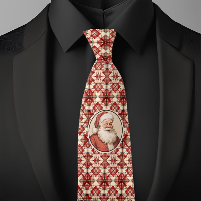 Christmas Retro Santa Neck Tie (Creator Uploaded)