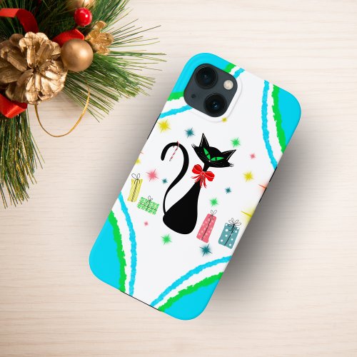 Christmas Retro Siamese Cat  iPhone 13 Pro Case