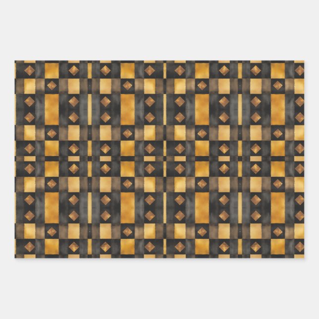 Christmas Retro Vinage Style Wrapping Paper Sheets (Front 3)