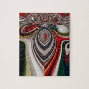 Christmas Retro Vintage Texture Abstract Art Print Jigsaw Puzzle