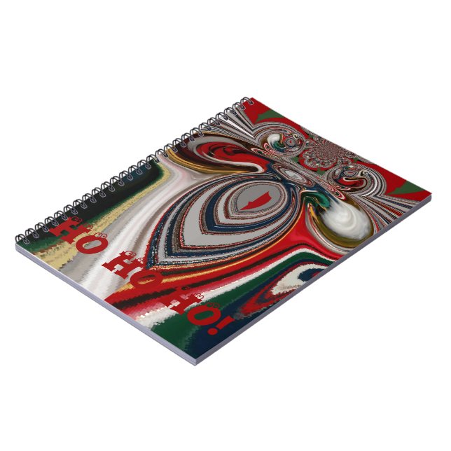 Christmas Retro Vintage Texture Abstract Art Print Notebook (Left Side)