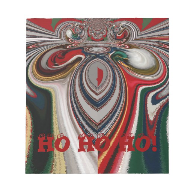 Christmas Retro Vintage Texture Abstract Art Print Notepad (Front)