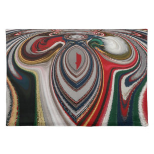 Christmas Retro Vintage Texture Abstract Art Print Placemat