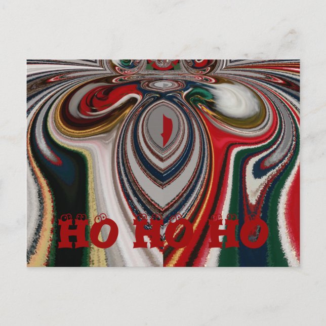 Christmas Retro Vintage Texture Abstract Art Print Postcard (Front)