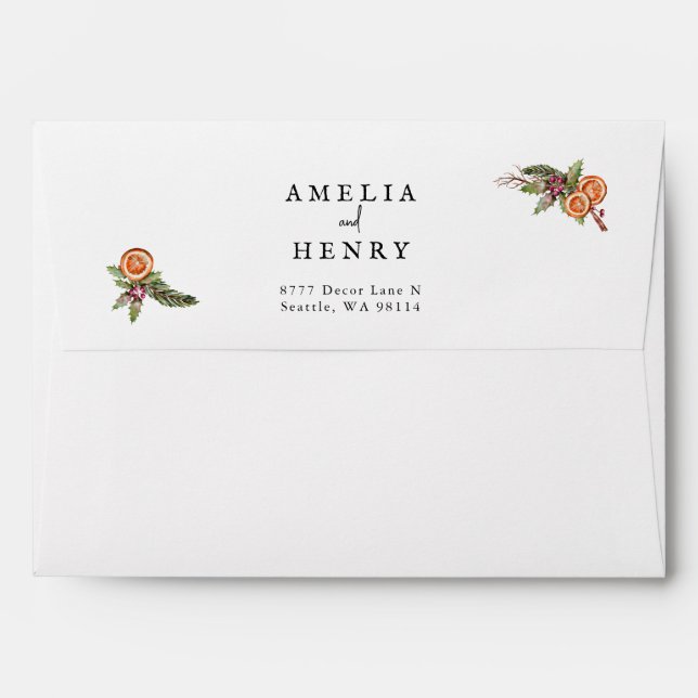 Christmas Return Address Envelope (Back (Top Flap))