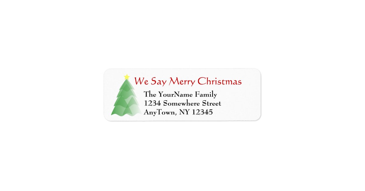 Christmas Return Address Label | Zazzle