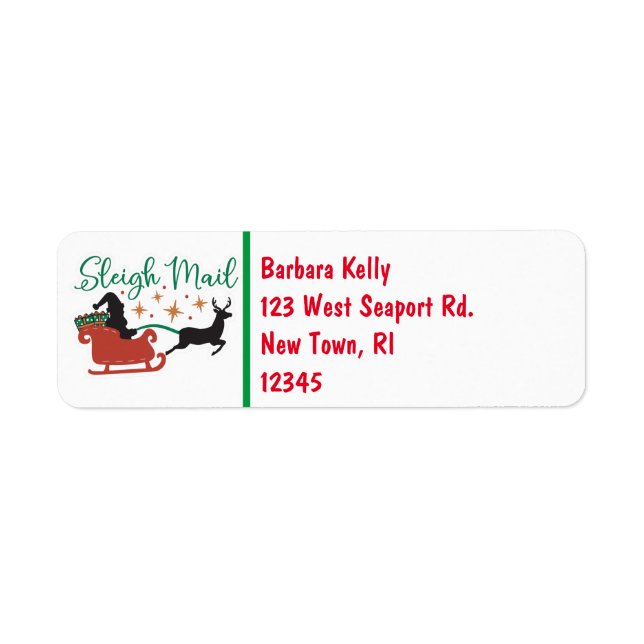 Christmas Return Address Label (Front)