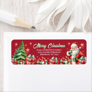 Christmas Return Address Label