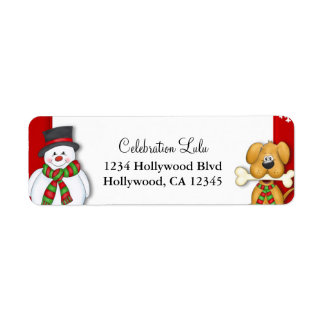 Christmas Return Address Label