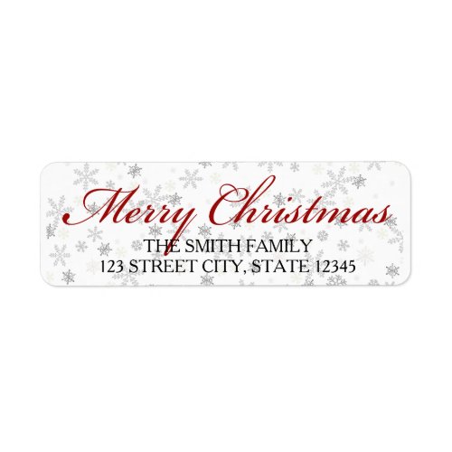 christmas return address label