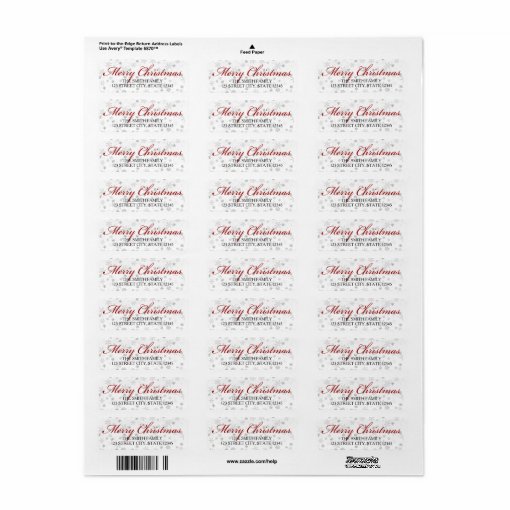 christmas return address label | Zazzle