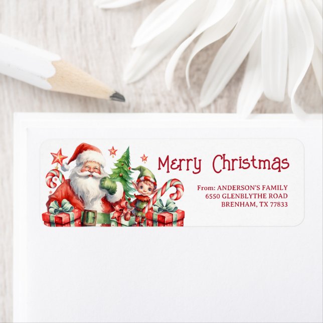 Christmas Return Address Label (Insitu)