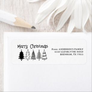 Christmas Return Address Label