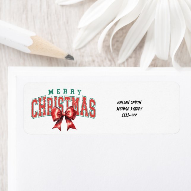Christmas Return Address Label (Insitu)