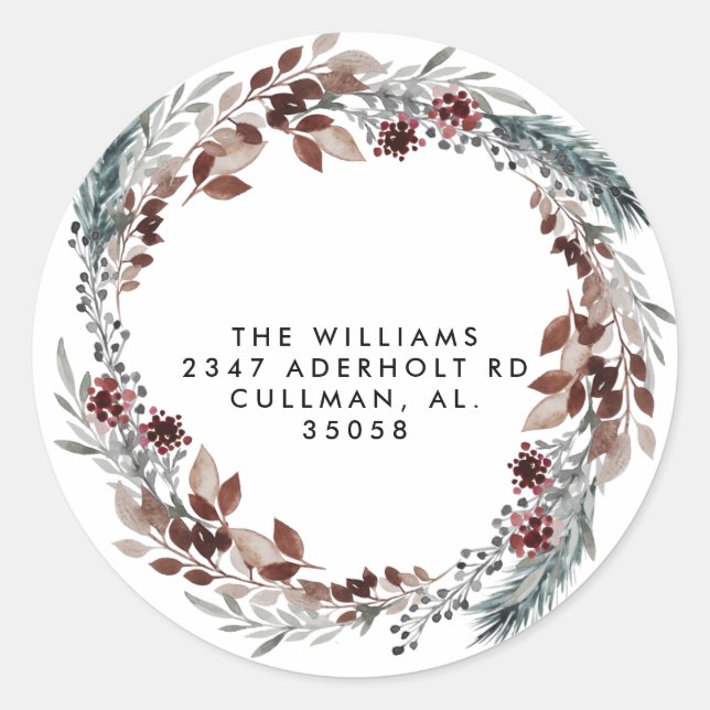 Christmas Return Address Label Seal (Front)