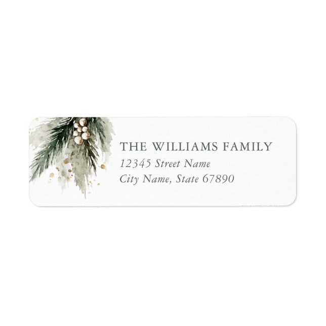 Christmas Return Address Labels (Front)