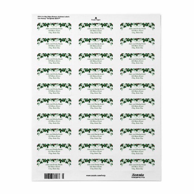 Christmas Return Address Labels