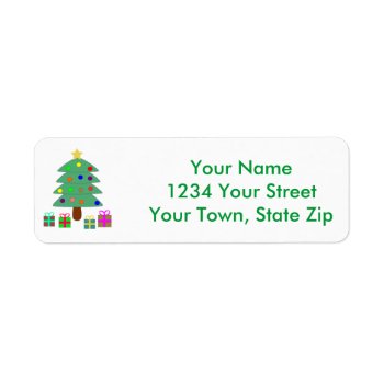 Christmas Return Address Labels by OneStopGiftShop at Zazzle