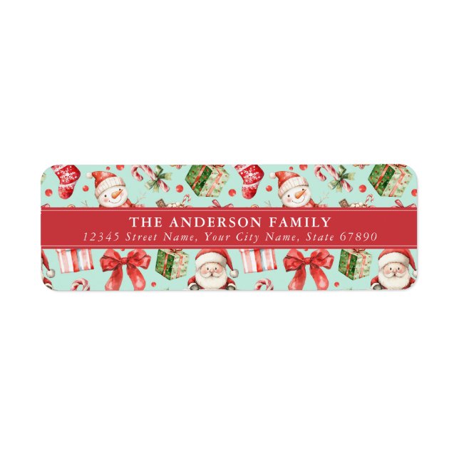 Christmas Return Address Labels (Front)