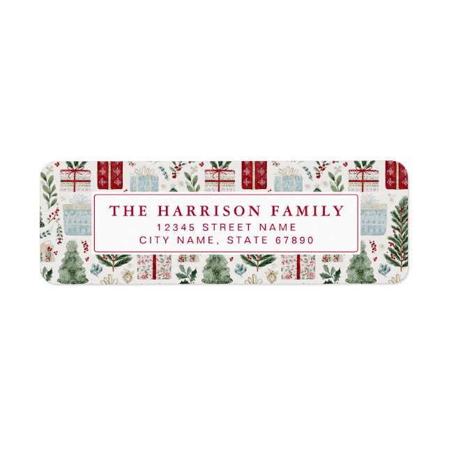 Christmas Return Address Labels (Front)