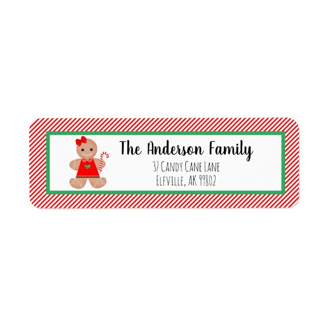 Christmas Return Address Labels (Front)