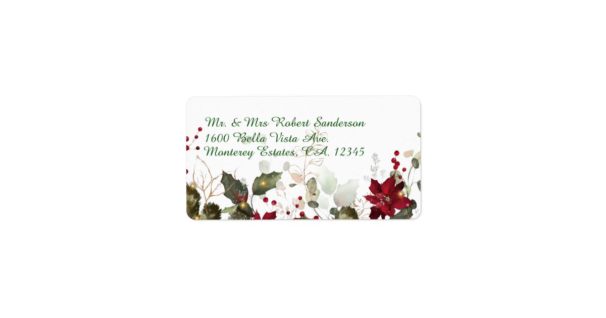 Christmas Return Address Labels Zazzle 7973