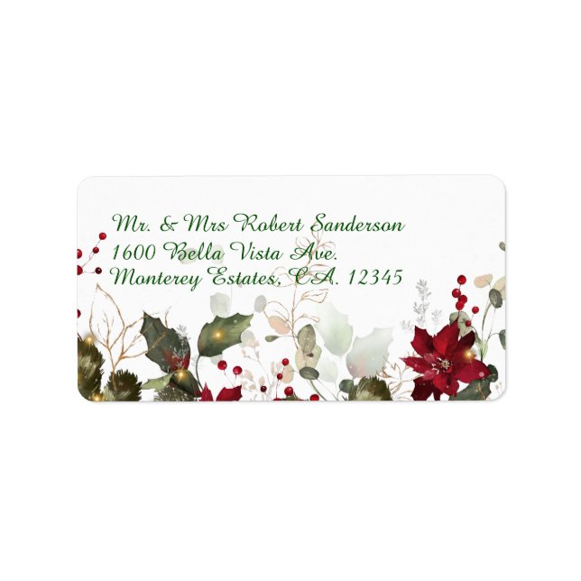 Christmas Return Address Labels (Front)