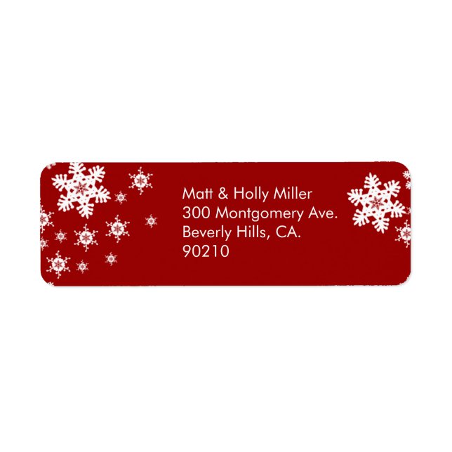 Christmas Return Address Labels (Front)