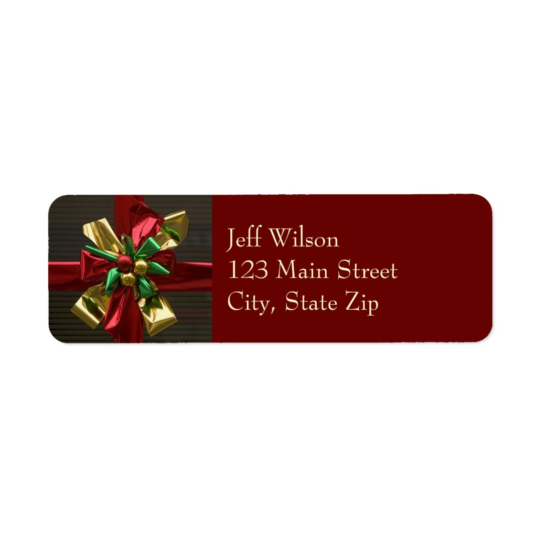 Christmas Return Address Labels Zazzle