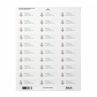 Christmas Return Address Labels | Zazzle