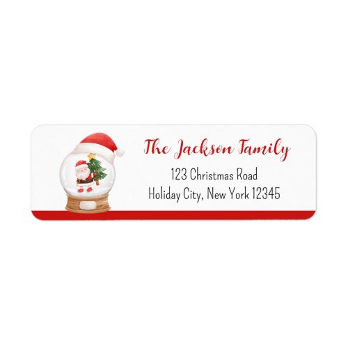 Christmas Return Address Labels Cute Santa Claus