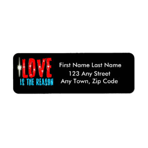 Christmas Return Address Labels - Jesus Love
