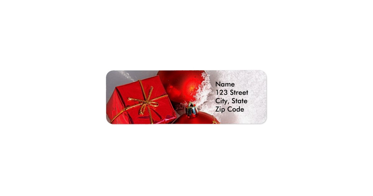 Christmas Return Address Labels or Favor Gift Tags | Zazzle.com