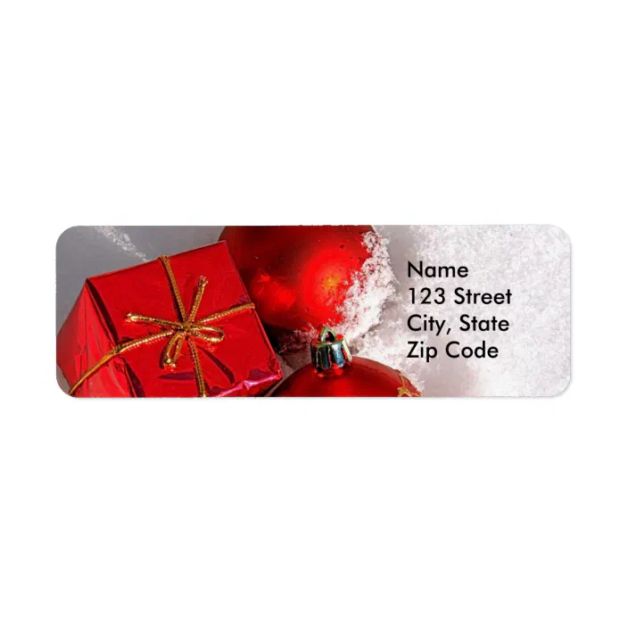 Christmas Return Address Labels or Favor Gift Tags | Zazzle.com