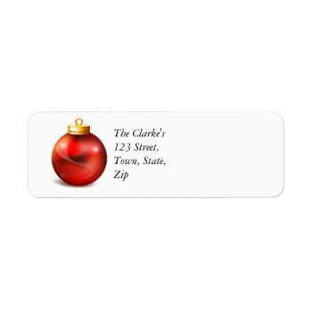 Christmas Return Address Labels Ornament by stampgallery at Zazzle
