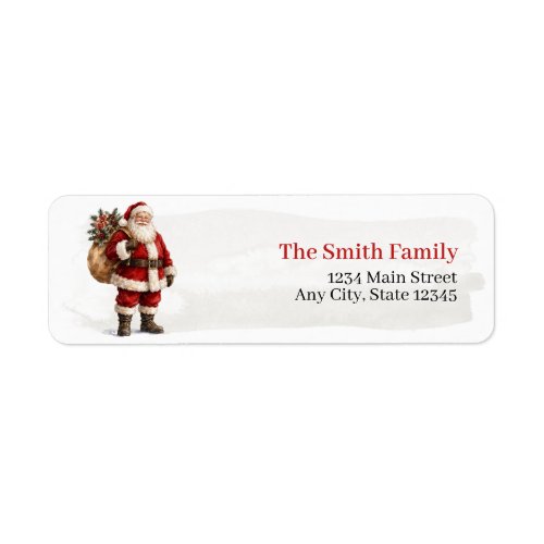 Christmas Return Address Labels Santa Claus