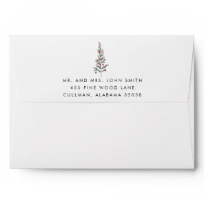 Christmas Return Address on Back Flap Envelope