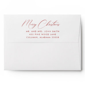 Christmas Return Address on Back Flap Envelope