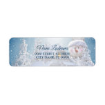 Christmas Return Address Party Winter Snowman Blue Label<br><div class="desc">Christmas Return Address Party Winter Snowman Blue label. Unique,  beautiful,  stylish design. Easy to be personalized. Font style,  size and colors can be changed. Matching items are available.</div>