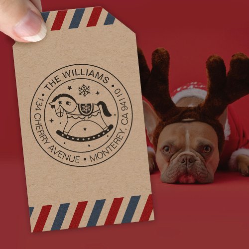 Christmas Return Address Santas Workshop Self_inking Stamp