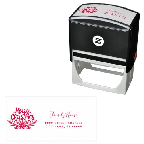 Christmas Return Address Self-inking Stamp