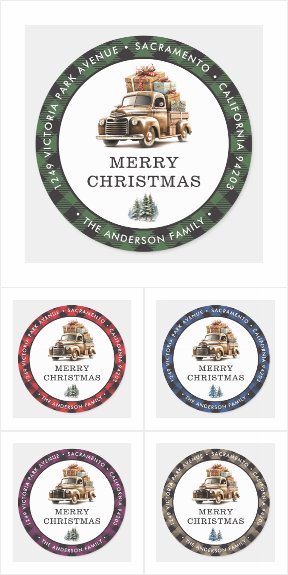 Christmas Return Address Stickers