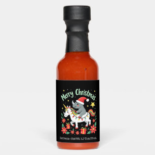 Christmas Rhino Merry Christmas Unicorn Rhino T-Sh Hot Sauces