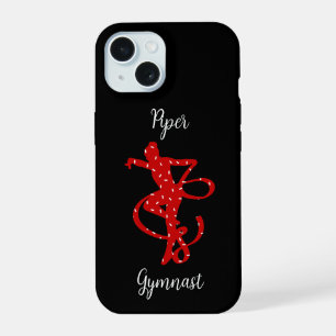 Christmas Rhythmic Gymnastics Red Candy Sprinkle iPhone 15 Case